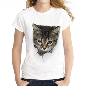 cat printed t-shirt