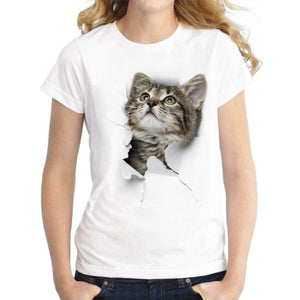 cat printed t-shirt